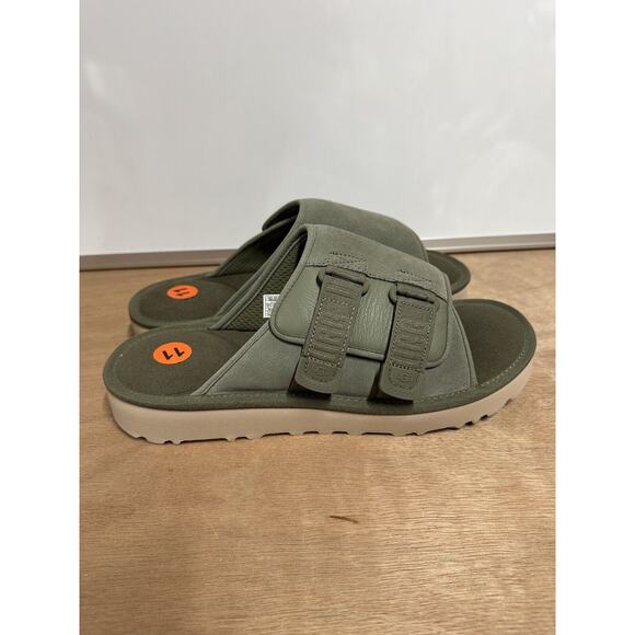UGG GOLDENCOAST MEN’S STRAP SLIDE SANDALS SAND Olive Green Size 11 main image 4
